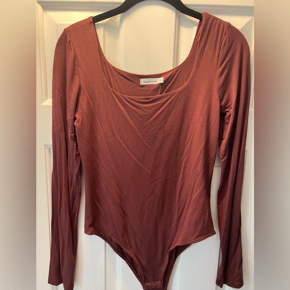 Long sleeve body suit - Maroon - Picture 2 of 5